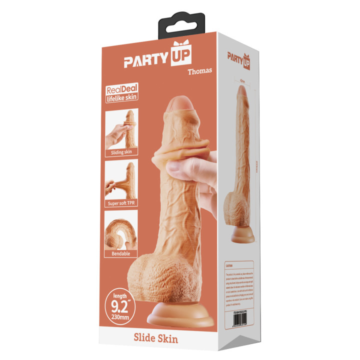Party Up dildo cyberskóra kolor cielisty 23 cm Thomas
