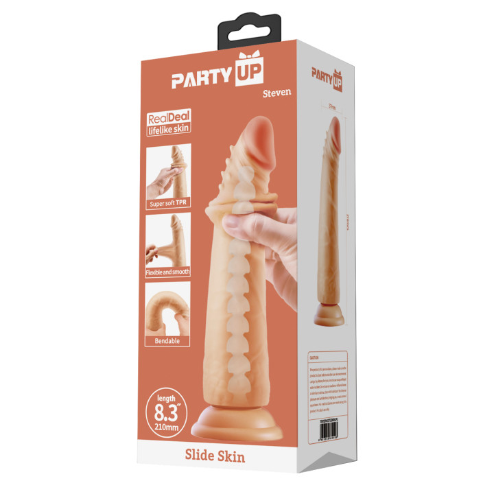 Party Up dildo cyberskóra kolor cielisty 21 cm Steven
