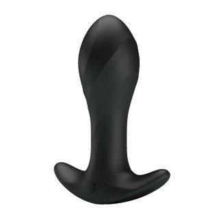 Party Up korek analny wibrujący silikonowy ładowany usb kolor czarny Keith