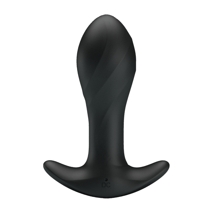 Party Up korek analny wibrujący silikonowy ładowany usb kolor czarny Keith