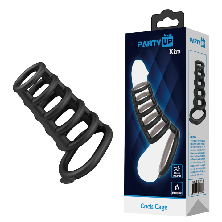 Party Up pierścień erekcyjny silikonowy kolor czarny  Kim