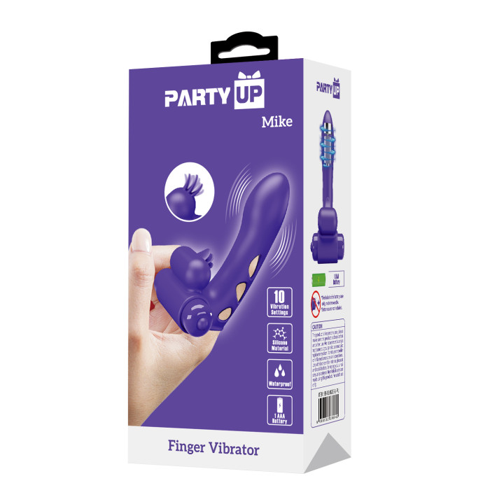 Party Up stymulator łechtaczki silikonowy baterie kolor fioletowy Mike