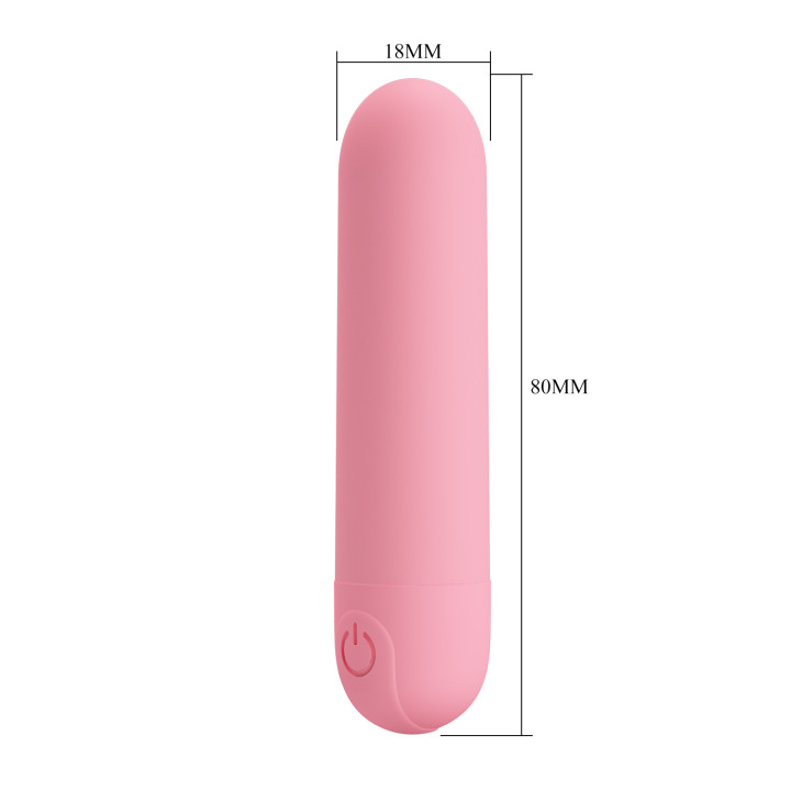 Party Up wibrator mini typ bullet ładowany usb kolor pudrowy różowy Henry