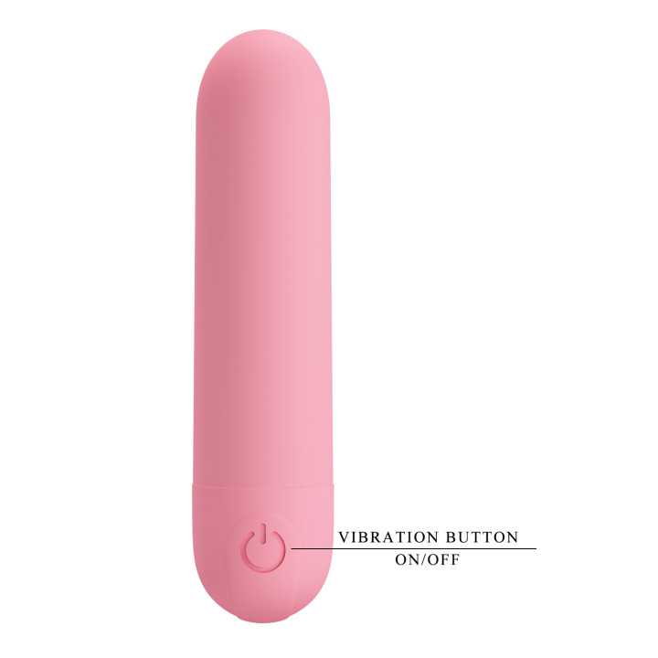 Party Up wibrator mini typ bullet ładowany usb kolor pudrowy różowy Henry