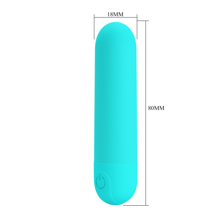 Party Up wibrator mini typ bullet ładowany usb kolor turkusowy Harry