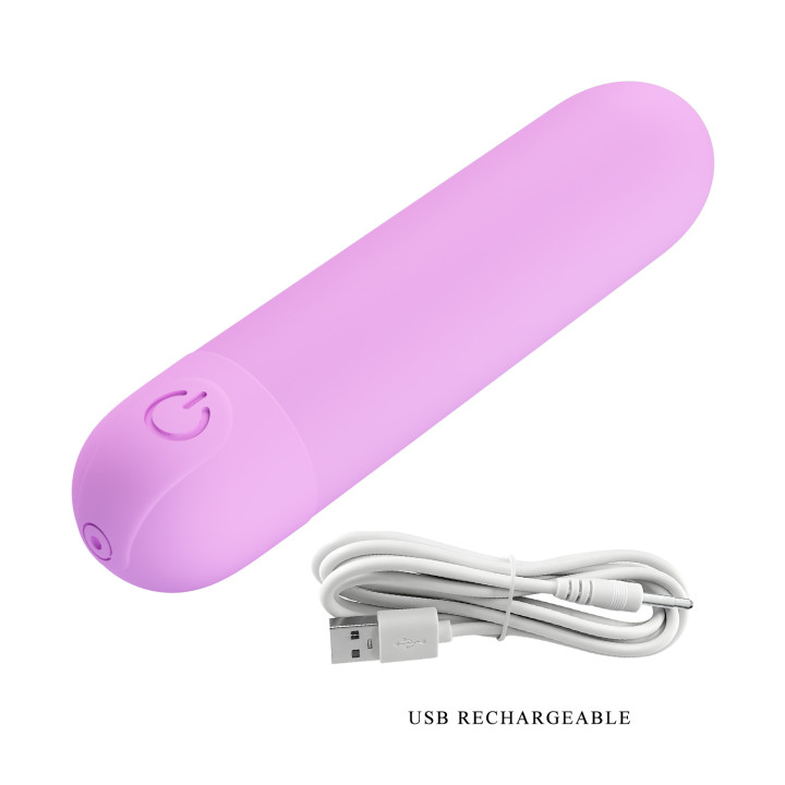 Party Up wibrator mini typ bullet ładowany usb kolor fioletowy Greg