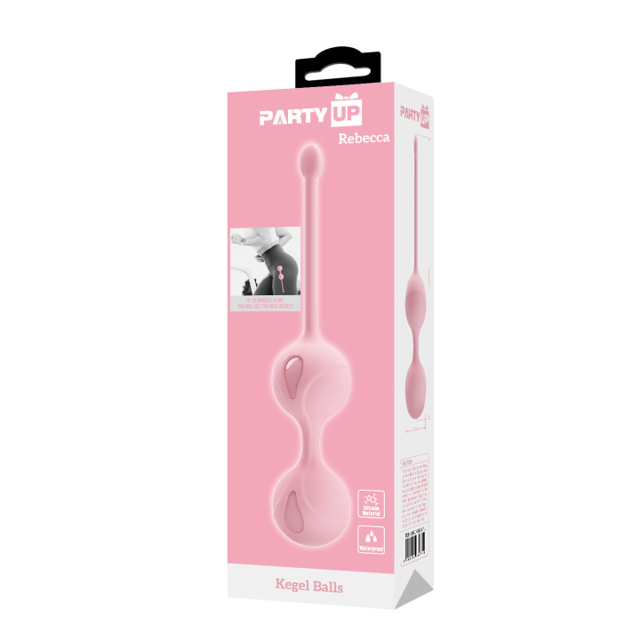 Party Up kulki kegla silikonowe pudrowy kolor róż Rebecca