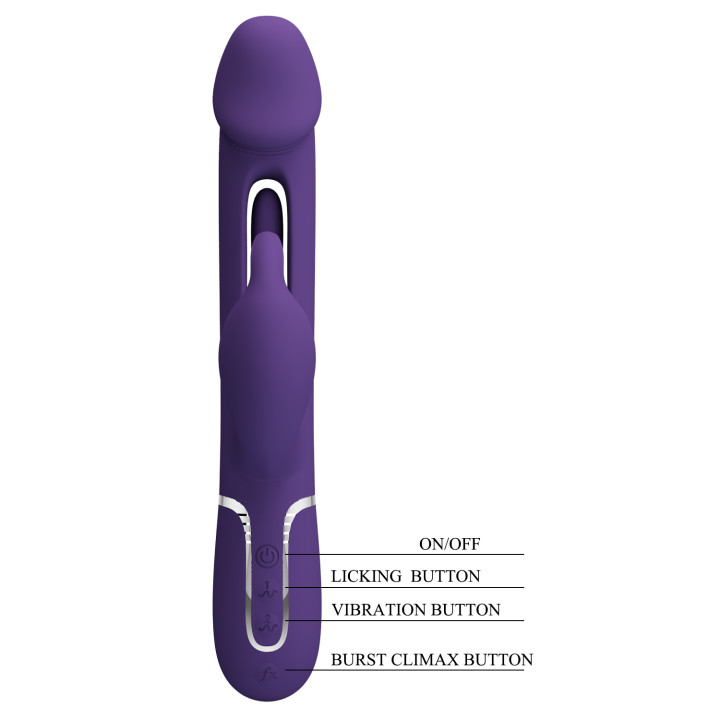 Party Up wibrator silikonowy typ króliczek ładowany usb kolor fioletowy David