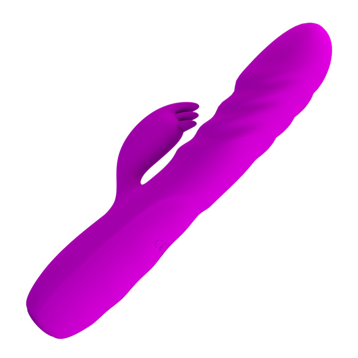 Party Up wibrator silikonowy typ króliczek ładowany usb kolor fioletowy Bob