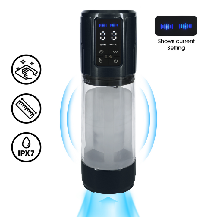 UltraLift - Automatic Waterproof Masturbator Pump - Gun Metal