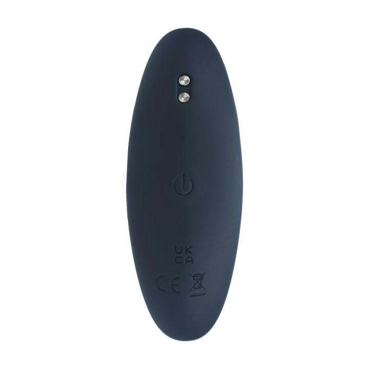 Vibrating Silicone Prostate Stimulator Anal Plug - M - Black