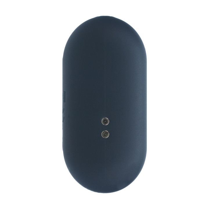 Hexagonal Vibrating Silicone Anal Plug - M - Black