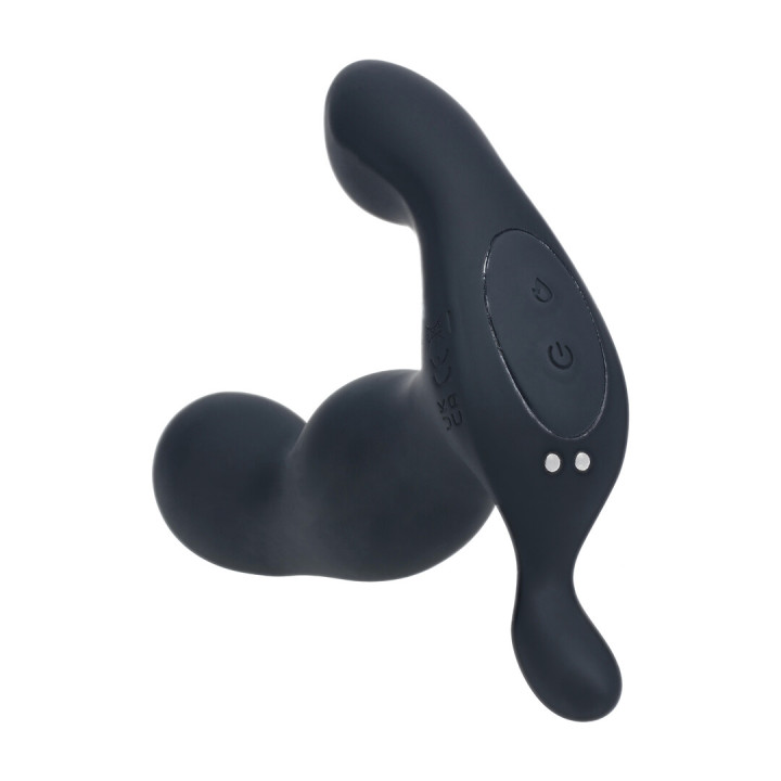 Heating and Vibrating Silicone Prostate Stimulator - Black