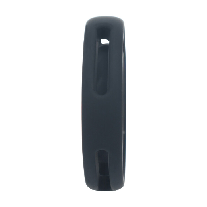 Classic Grooved Silicone Cock and Ball Ring - Black