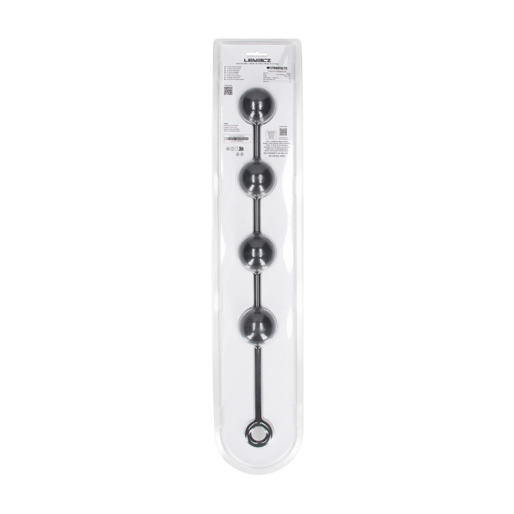 Round Silicone Anal Balls - XL - 50mm - Black