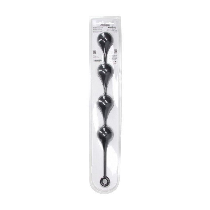 Silicone Waterdrop Anal Balls - XXL - 60mm - Black