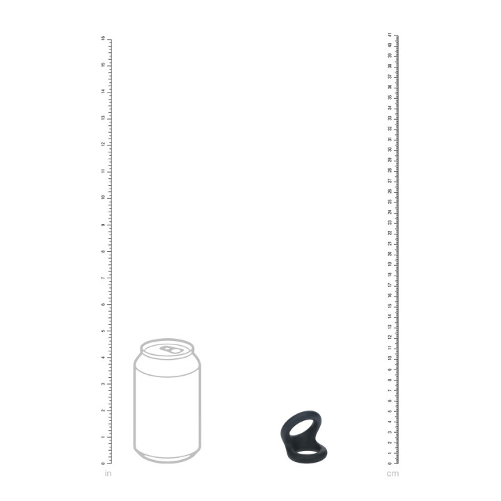 Double O Silicone Cockring - S - Black