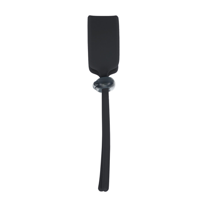 Wide Adjustable Silicone Lasso Cockring - 5mm - Black