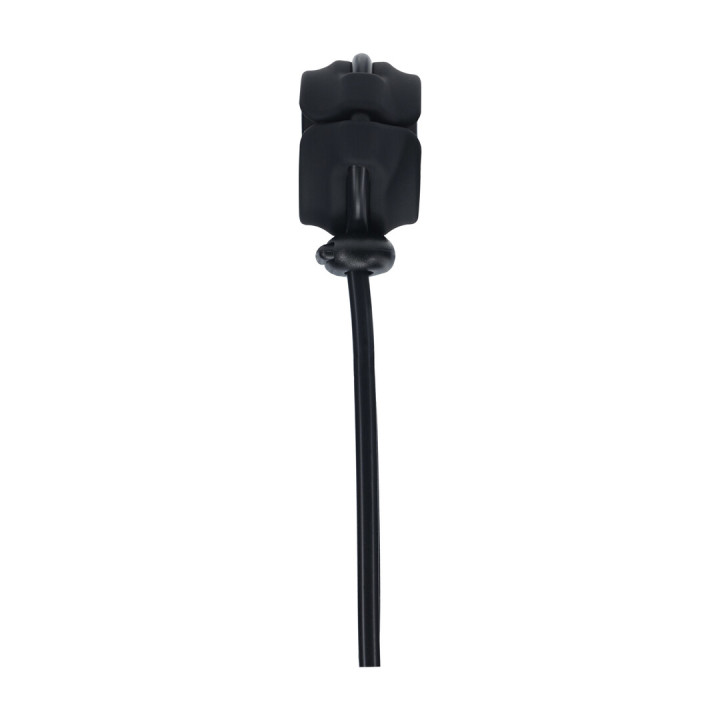 Detachable Wide Adjustable Silicone Lasso Cockring - 5mm - Black