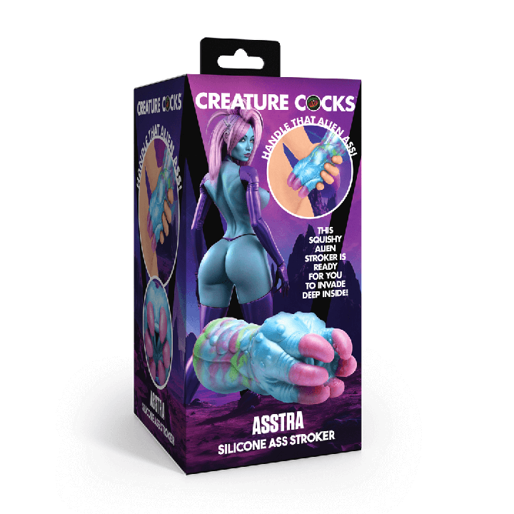 Asstra - Silicone Ass Stroker - Blue/Purple
