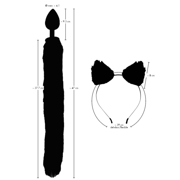 Bad Kitty Pet Play Plug & Ears