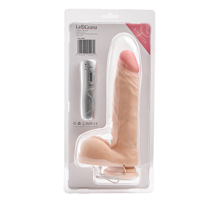 Simple Pleasure wibrator 7 trybów wibracji cyberskóra kolor cielisty 23 cm sterowany przewodowo