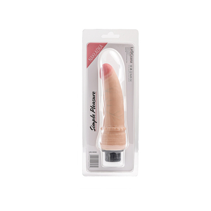 Simple Pleasure wibrator z regulacją prędkości  cyberskóra kolor cielisty 18 cm