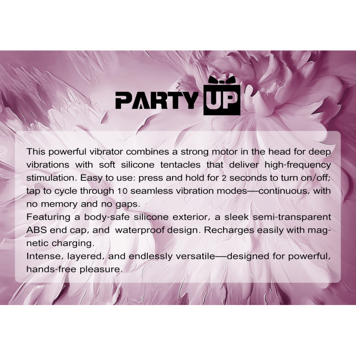 Party Up wibrator mini ładowany magnetycznie kolor fioletowy Kelly
