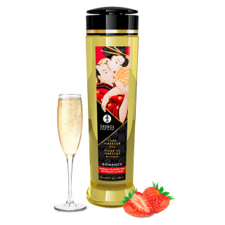 Shunga massage oil romance sparkling strawberry wine