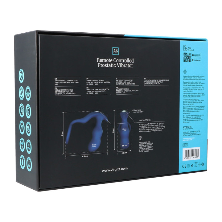 A6 REMOTE CONTROLLED PROSTATIC VIBRATOR