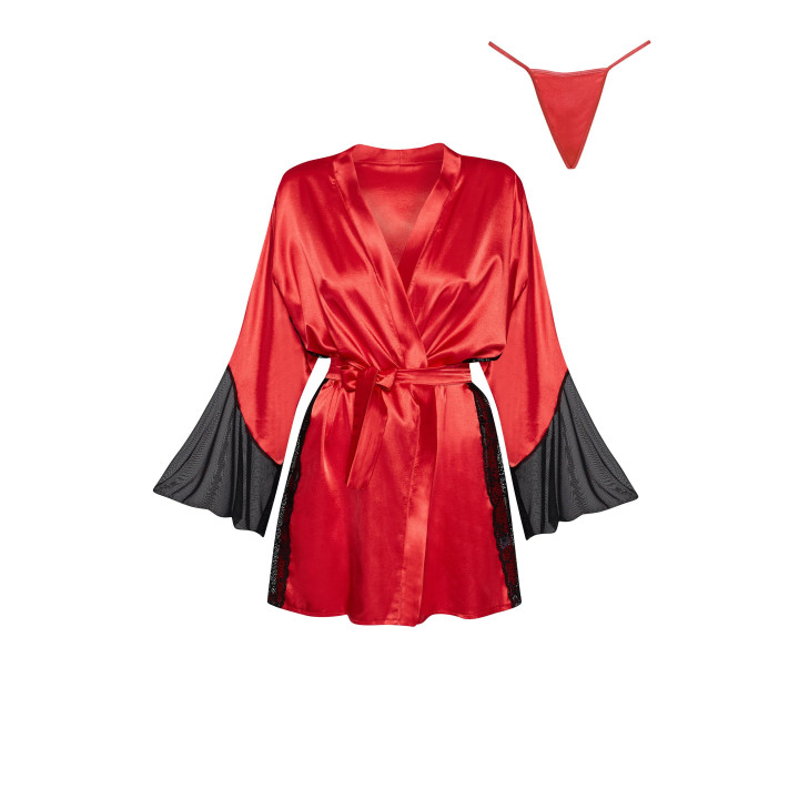 Sara peignoir red