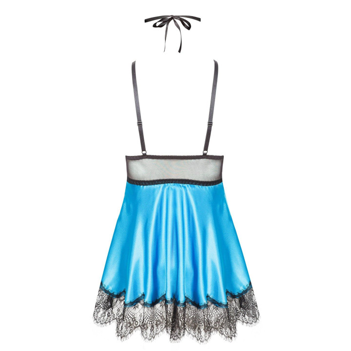 Eve chemise with mask turquoise
