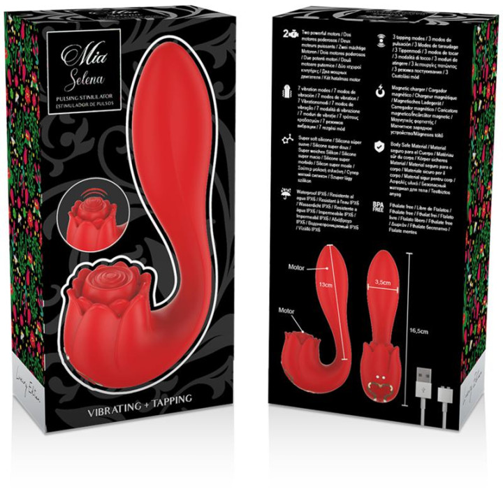 MIA - SELENA STIMULATOR VIBRATING + TAPPING RED