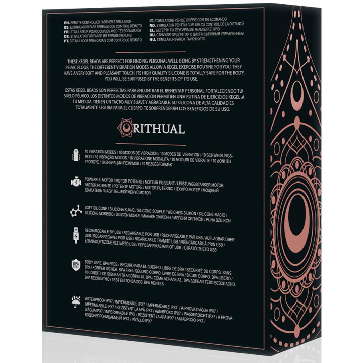 RITHUAL - NISHA RECHARGEABLE VIBRATING KEGEL BALLS BLACK