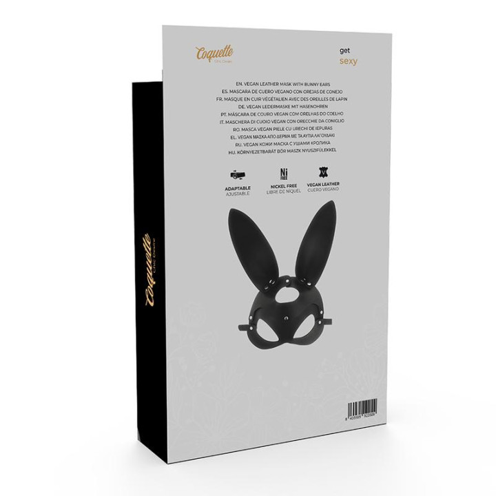 COQUETTE CHIC DESIRE - VEGAN LEATHER MASK WITH BUNNY EARS