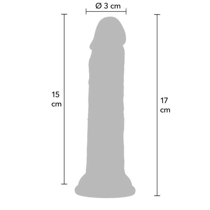 Realistic Dong Liquid Silicone 17 cm