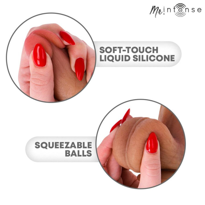MR INTENSE - BRADLEY SILICONE VIBRATING DILDO WITH HEAT EFFECT AND REMOTE CONTROL 21 CM -Ø- 4.2 CM