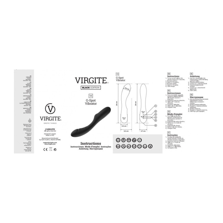 V5 BLACK EDITION RECHARGEABLE VIBRATOR
