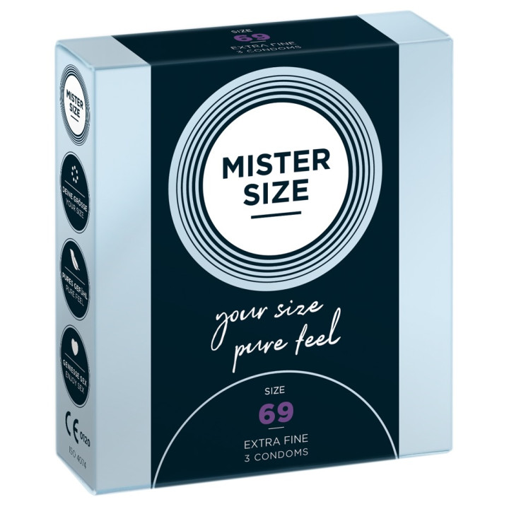 Mister Size 69mm pack of 3