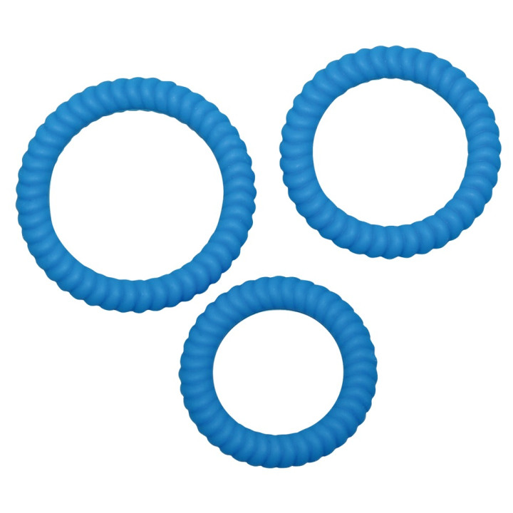 Lust 3 Cock Rings blue
